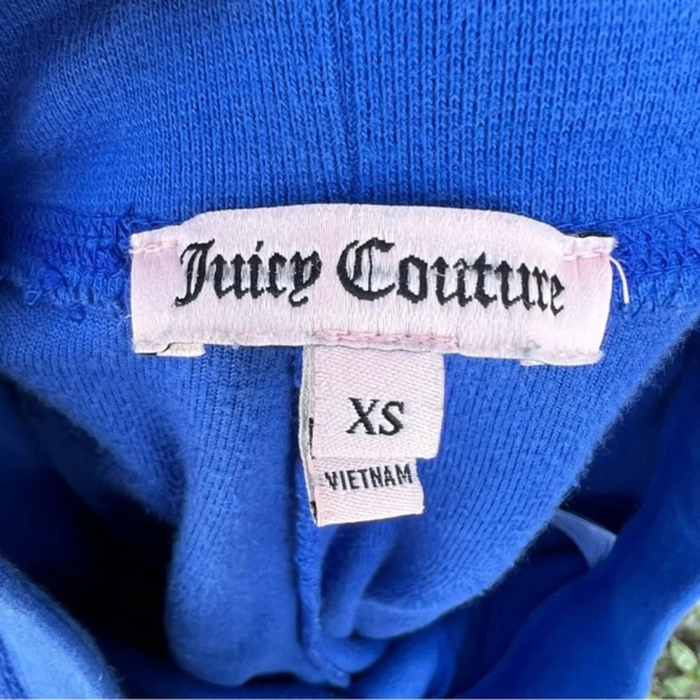 Juicy‎ Couture Jogger Pants Women's Size XS Blue Velour w Back Pockets Cozy Y2K - Picture 6 of 17